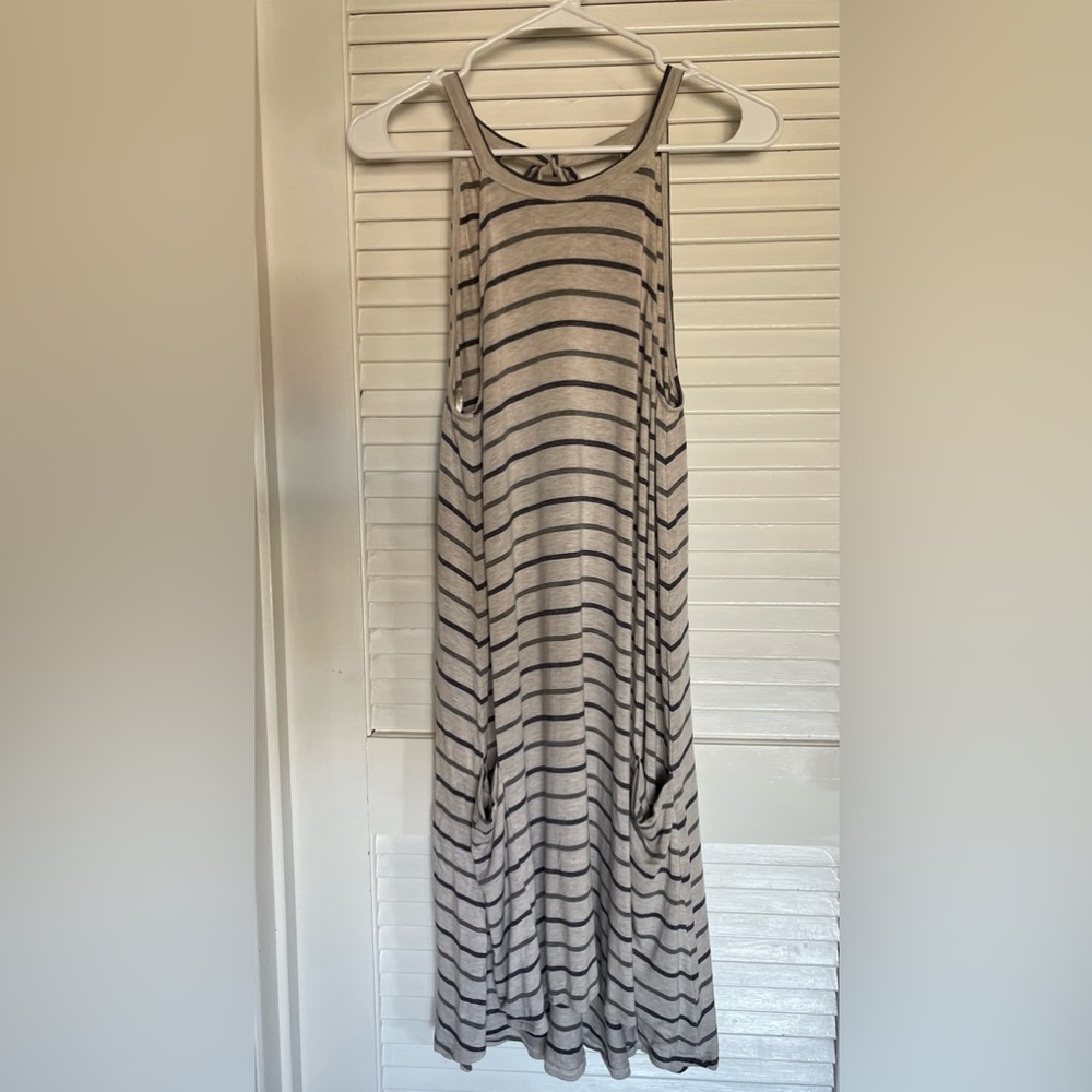Black and Gray Striped Dress